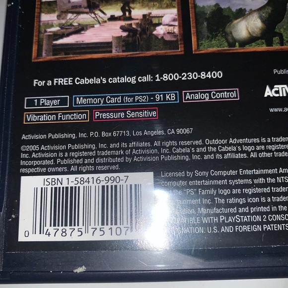 ☀️Cabela's Outdoor Adventures (Sony PlayStation 2, 2005) untested - Picture 7 of 14